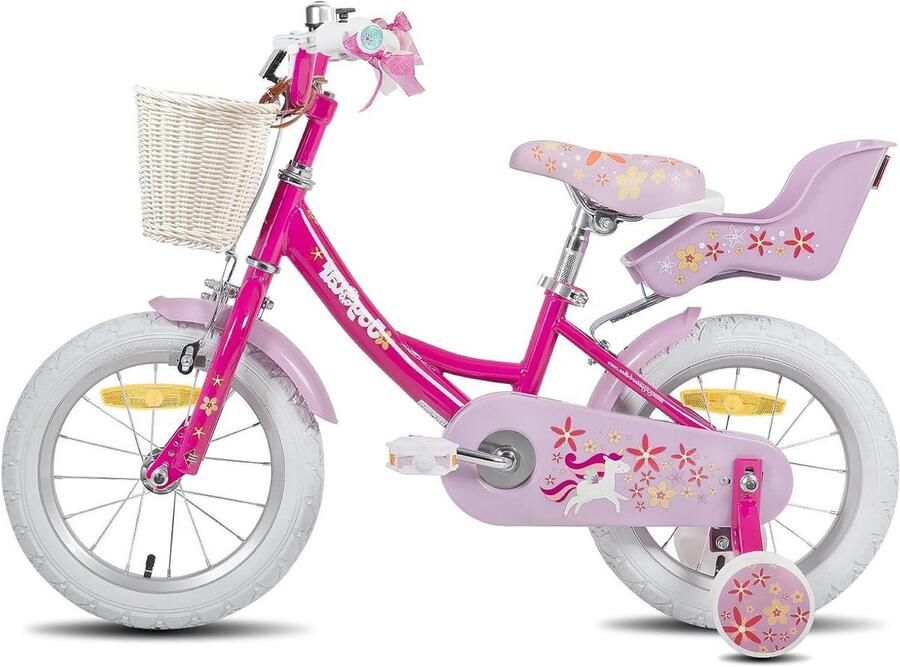 Kinderfiets Meisjes Loopfiets Peuter Buiten Spelen Met Poppenzitje 16 Inch Paars