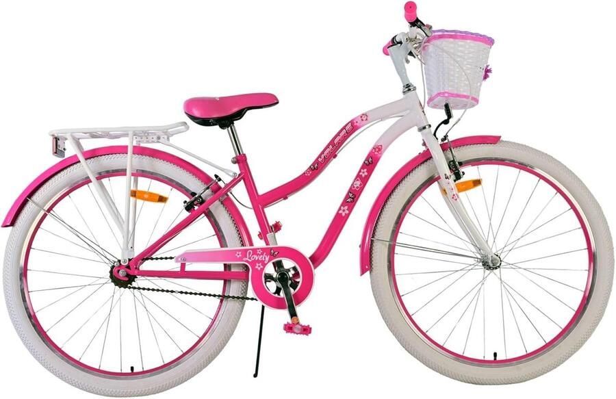 Kinderfiets Meisjes Stadsfiets Jeugd Dagelijks Gebruik Twee Handremmen 26 Inch Roze