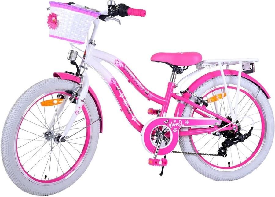 Kinderfiets Meisjesfiets Buiten spelen 7 versnellingen 20 inch Roze