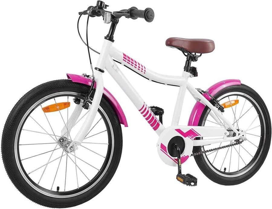 Kinderfiets Meisjesfiets Dagelijks gebruik Verstelbaar stuur zadel 20 inch Roze