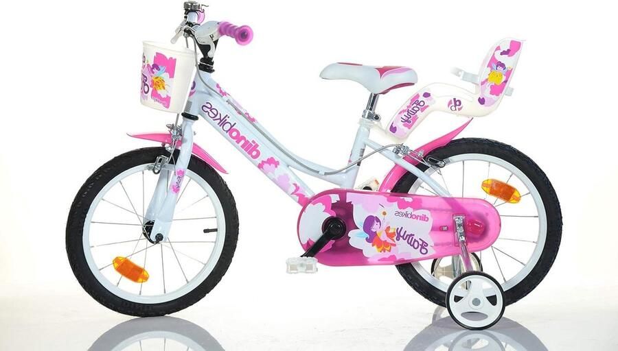 Kinderfiets Meisjesfiets Fiets Kinderen Leren Fietsen Stabiel Stalen Frame 16 Inch Meerkleurig