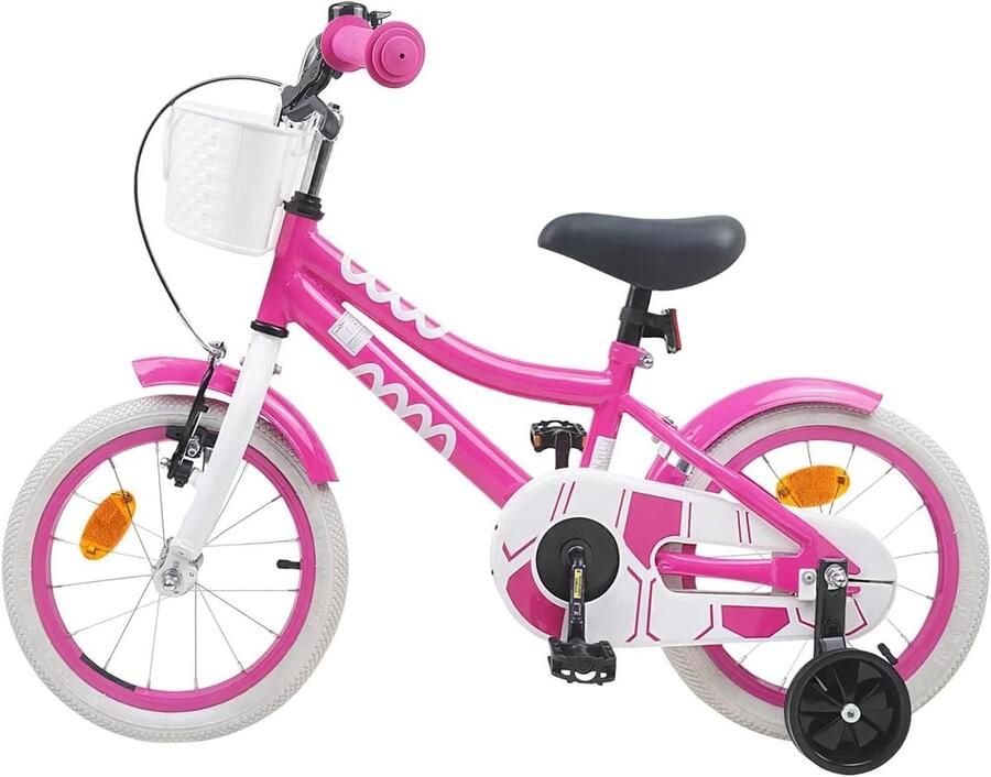 Kinderfiets Meisjesfiets Fiets voor kinderen Leren fietsen Verstelbare handvatten en zadel 16 inch Roze