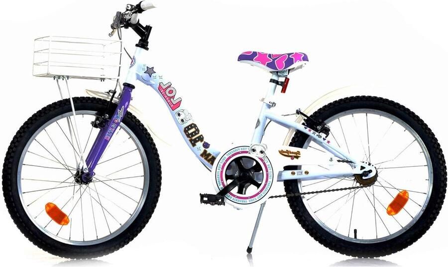 Kinderfiets Meisjesfiets Fietsen Leren Met Mand 20 Inch Wit