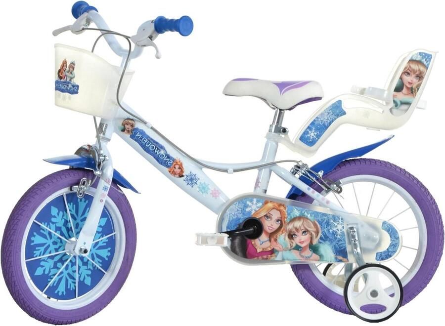 Kinderfiets Meisjesfiets Fietsen Prinses Thema 14 inch Wit
