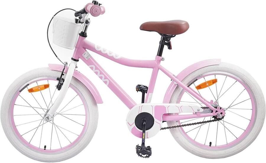 Kinderfiets Meisjesfiets Fietstraining Meegroeiend ontwerp 18 inch Lichtroze