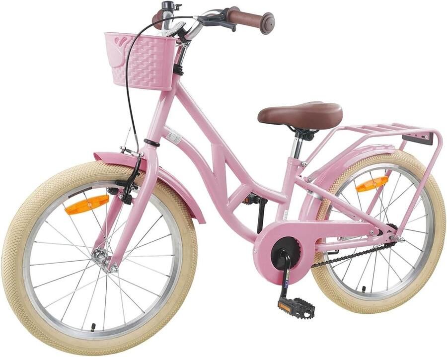 Kinderfiets sfiets sfiets Fietsen Leren Verstelbaar Zadel Stuur 24 inch Lichtroze
