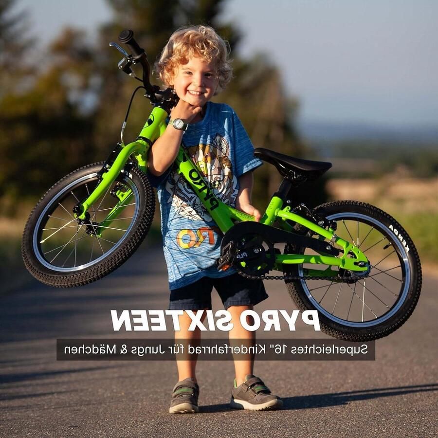 Kinderfiets sfiets sfiets Leren Fietsen Superlicht Gewicht 16 Inch Groen