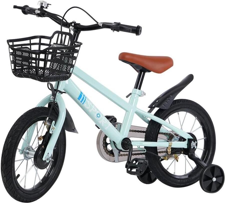 Kinderfiets sfiets sfiets Leren Fietsen Veiligheidskenmerken 14 inch Cyaan