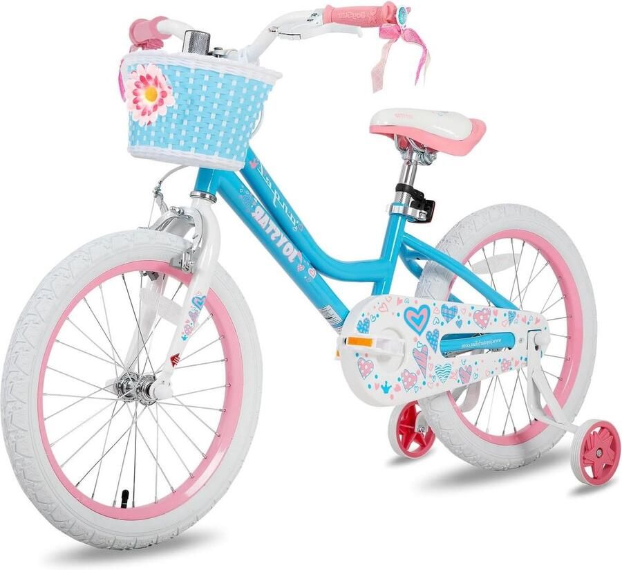 Kinderfiets Meisjesfiets Leren Fietsen Inclusief Zijwieltjes 18 inch Blauw