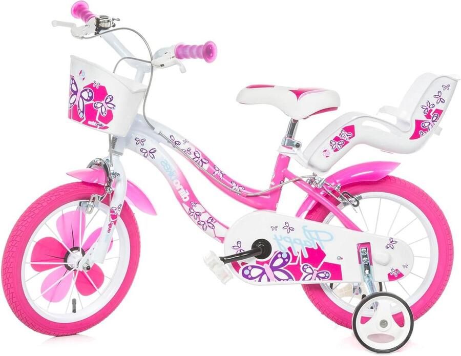 Kinderfiets Meisjesfiets Leren Fietsen Met Zijwieltjes 14 Inch Roze