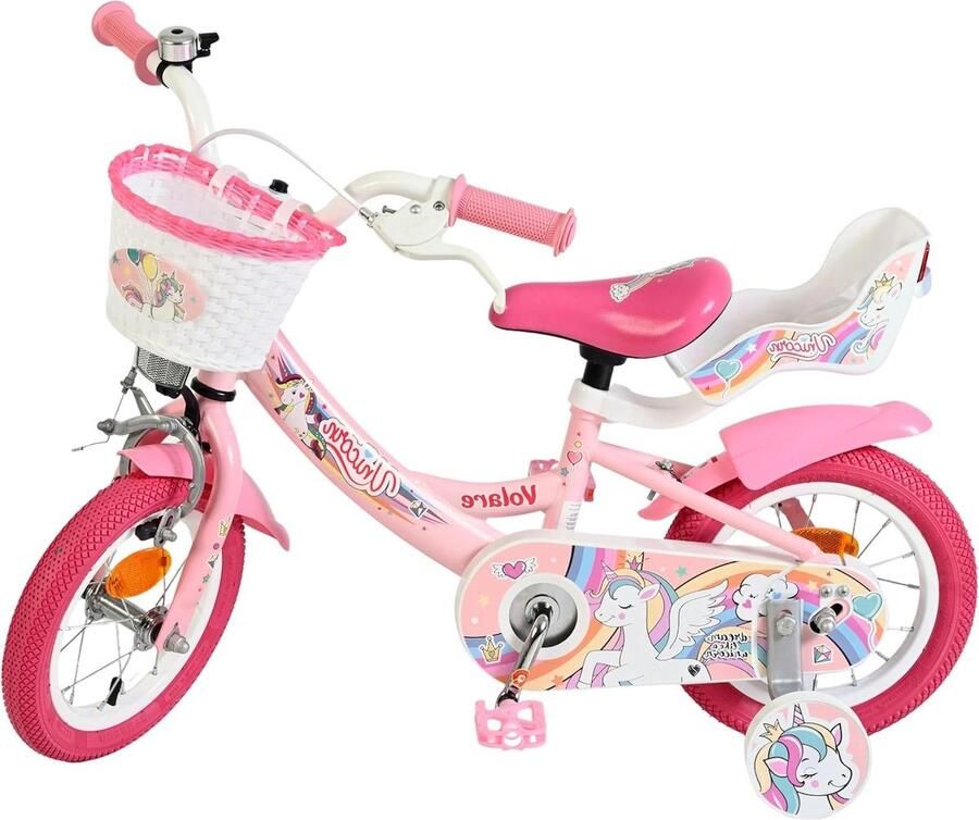 Kinderfiets Meisjesfiets Leren Fietsen Veiligheidsremmen 12 Inch Roze