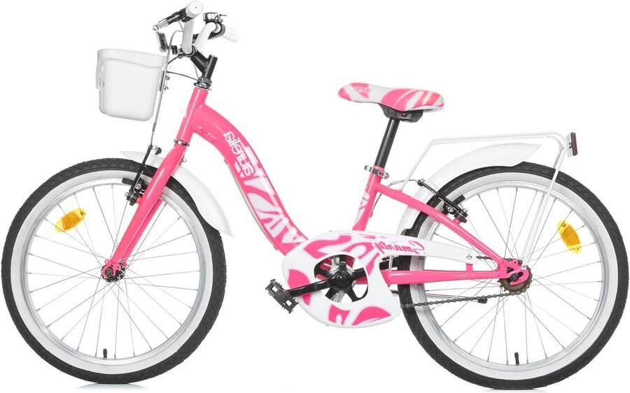 Kinderfiets Meisjesfiets Stadsfiets Stadstransport Kinderen Stalen Frame 20 inch Fuchsia