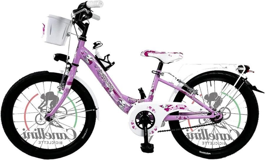 Kinderfiets Meisjesfiets Stadsverkeer Inclusief mand 20 inch Roze