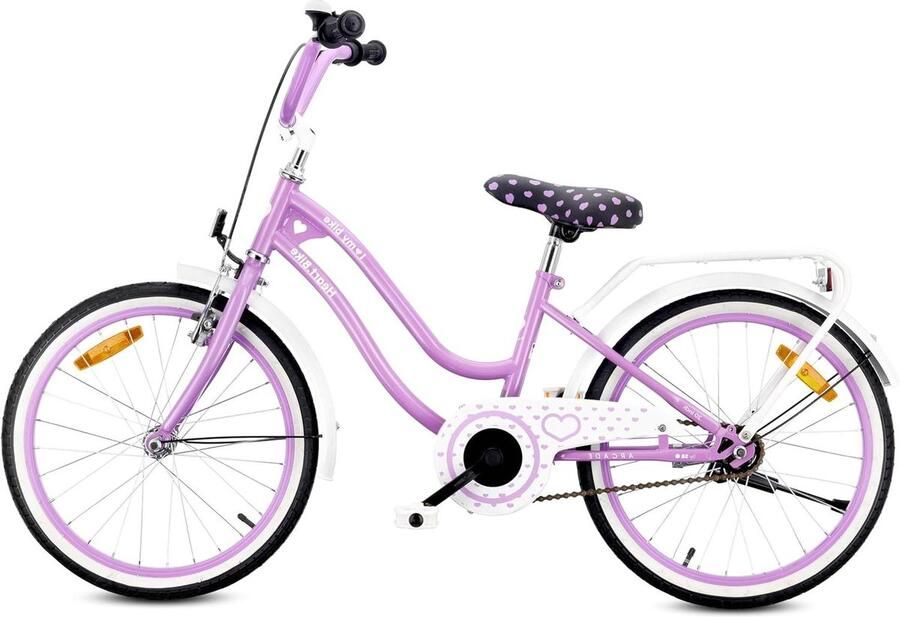 Kinderfiets Meisjesfiets Veilig Fietsen In hoogte verstelbaar 20 inch Paars