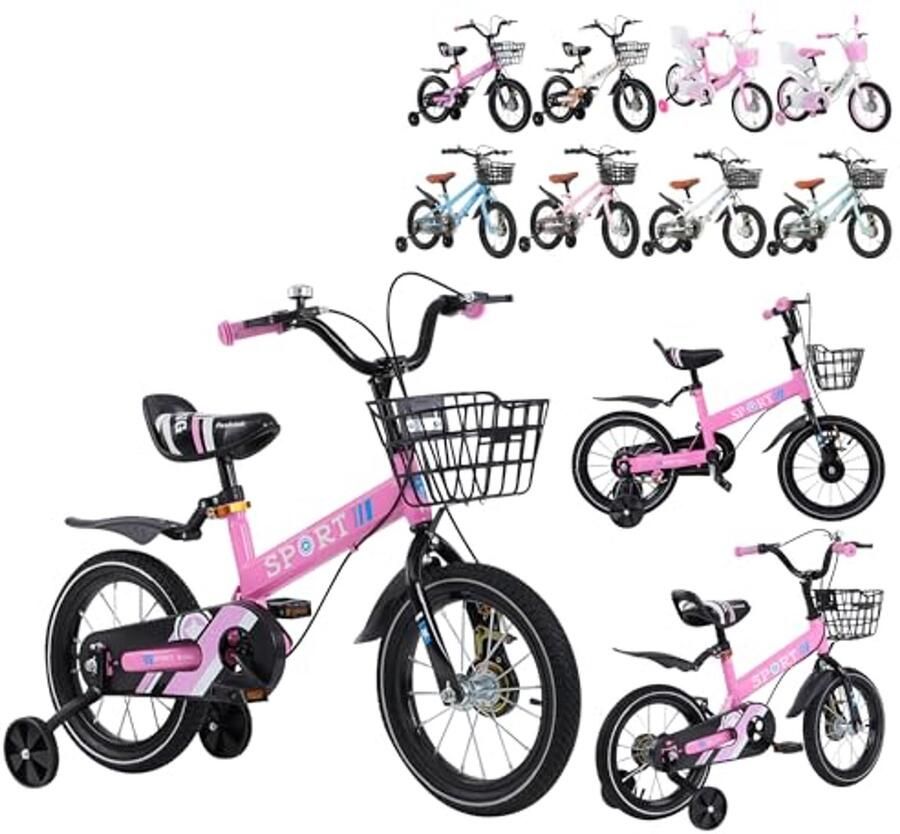 Kinderfiets met d en steunwielen 12 14 16 inch voor en Perfect voor beginners