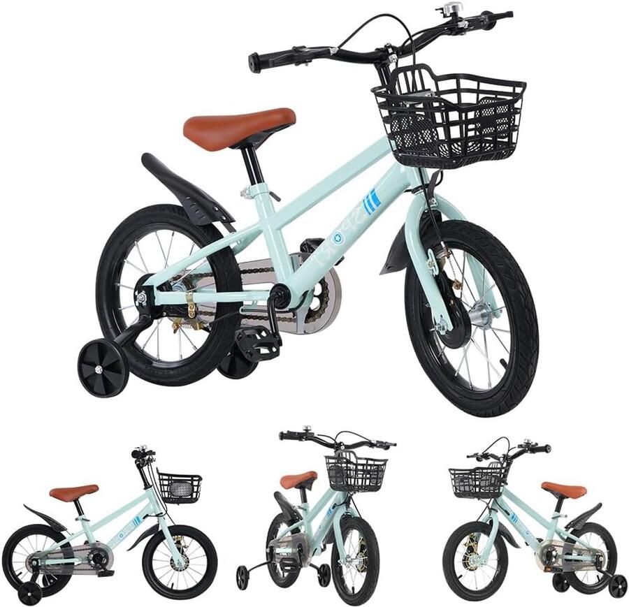 Kinderfiets met d sfiets sfiets Leren Fietsen Inclusief Steunwielen 12-18 inch Blauw