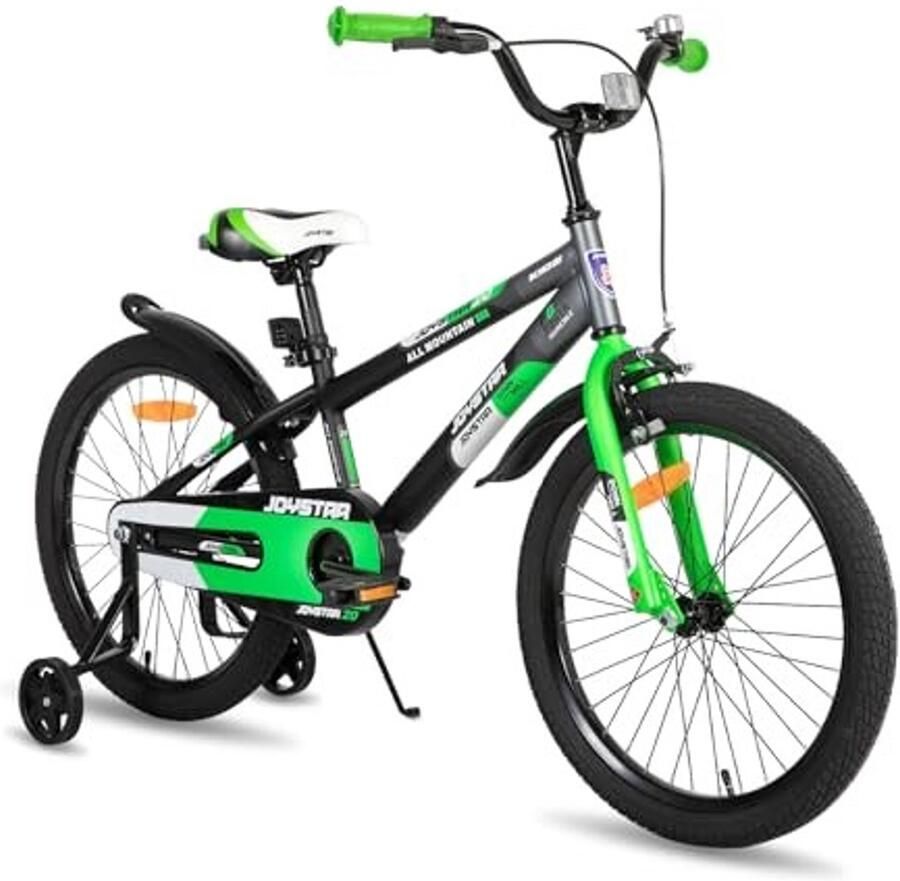 Kinderfiets met stabilisatoren 12 14 16 20 inch Groen