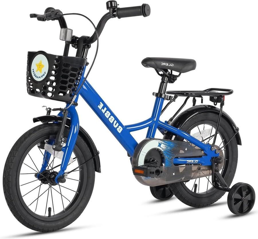 Kinderfiets met Stabilisatoren Loopfiets Leren Fietsen Inclusief d en Stabilisatoren 14 inch Blauw