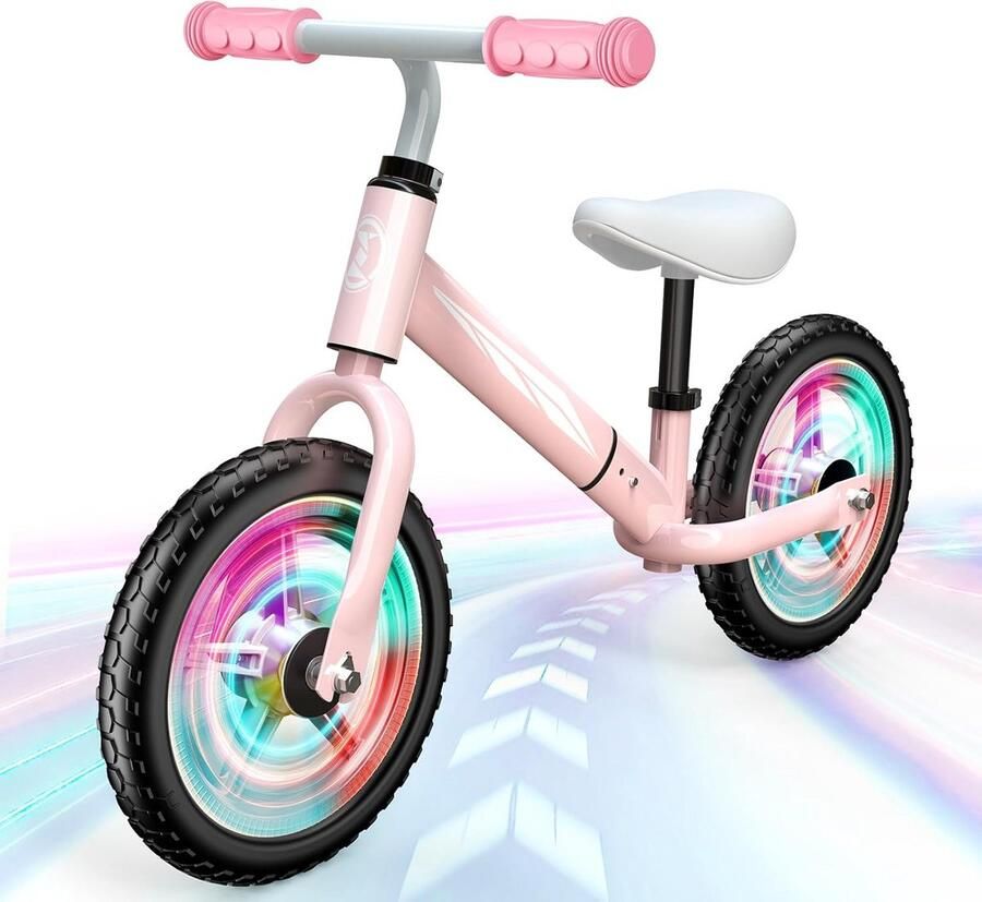Kinderfiets met Verlichte Wielen Loopfiets of Fiets met Lichtjes