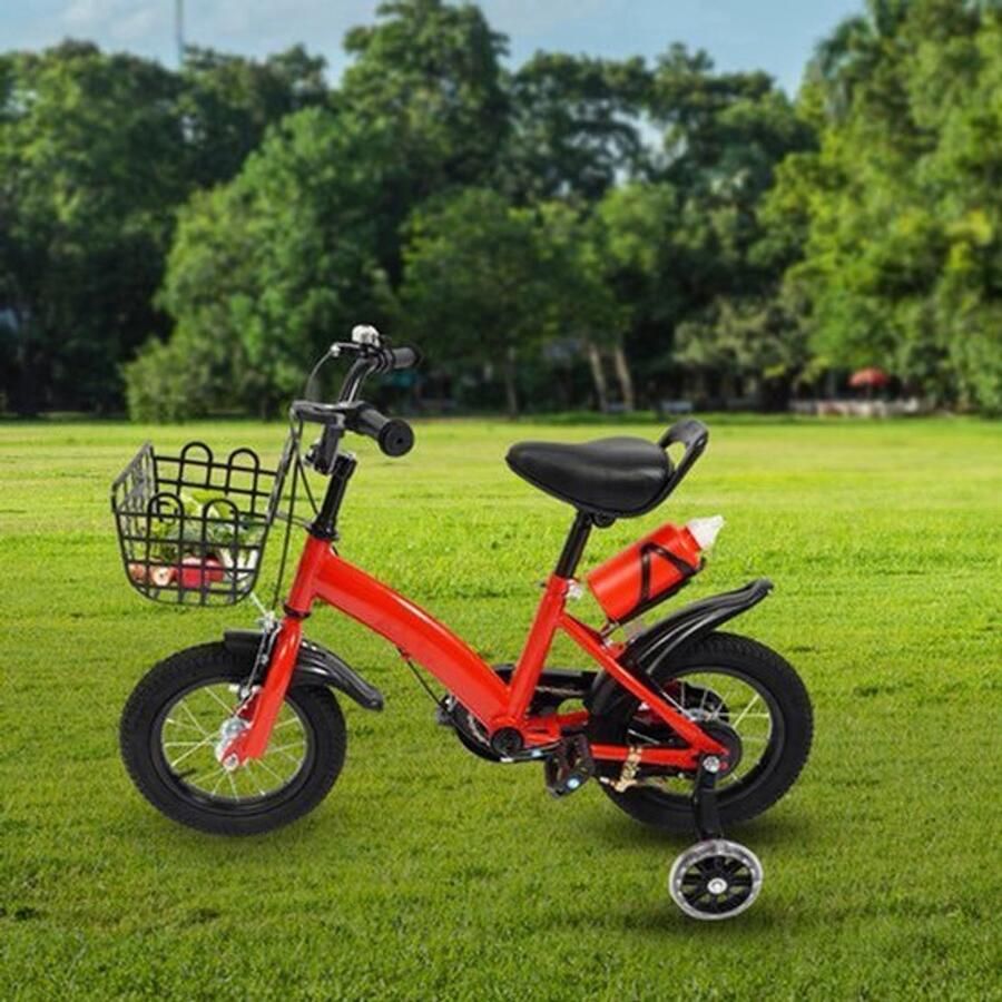Kinderfiets Met Zijwieltjes Blauw 12 Inch Koolstofstaal Frame Voor Kinderen 2-5 Jaar - Foto 3