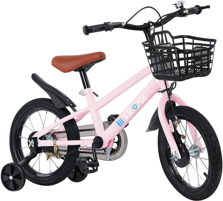 Kinderfiets met zijwieltjes en d 12 14 16 18 inch voor en (2-8 jaar)