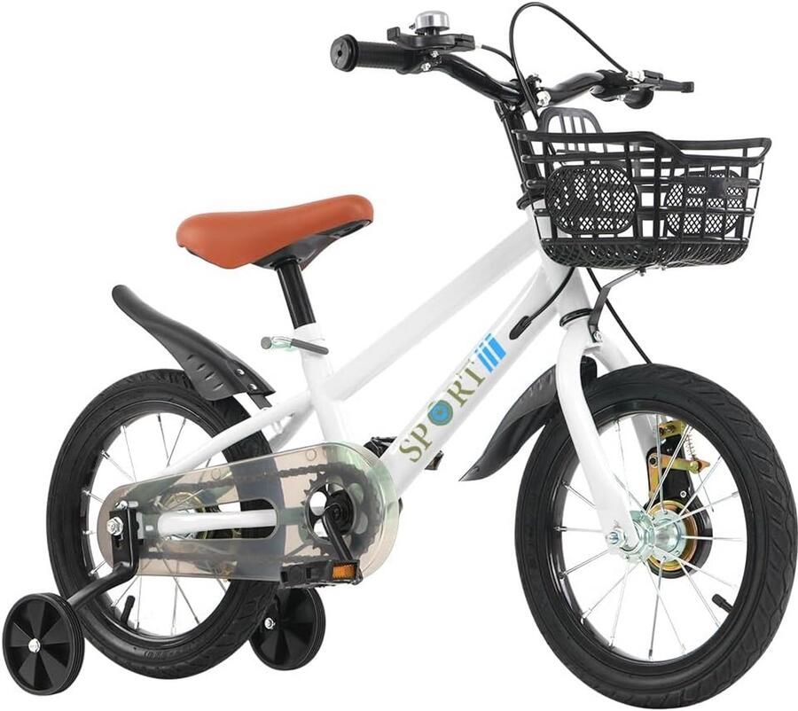 Kinderfiets met zijwieltjes en d in maten (12 t m 18 inch)
