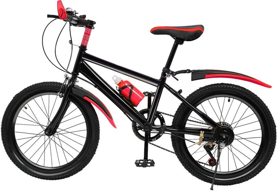 Kinderfiets Mountainbike 20 Inch Wielmaat 7 Versnellingen Koolstofstaal Frame Unisex Fiets