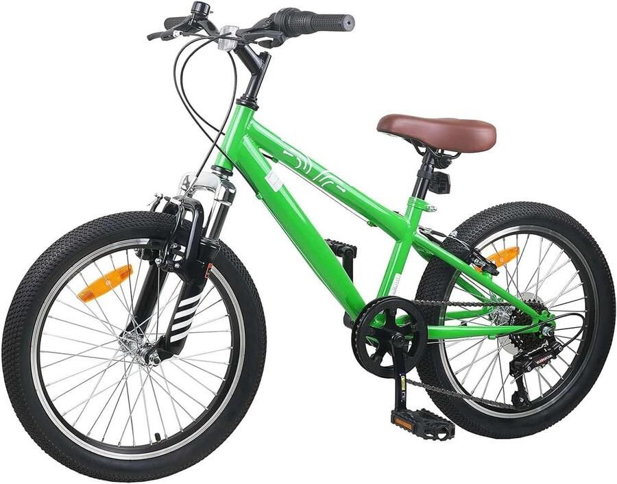 Kinderfiets Mountainbike Buiten Fietsen 6 Versnellingen 20 inch Groen
