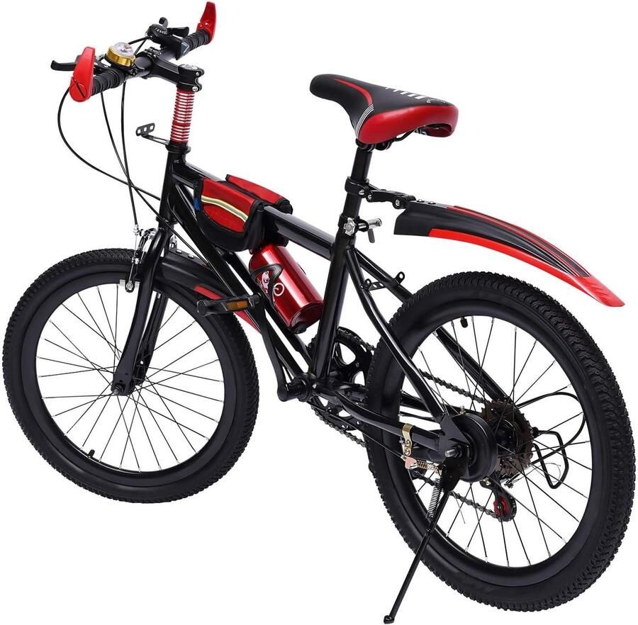 Kinderfiets Mountainbike Freestyle Fiets Outdoor Sport Dubbele Schijfrem 20 Inch Wiel Rood