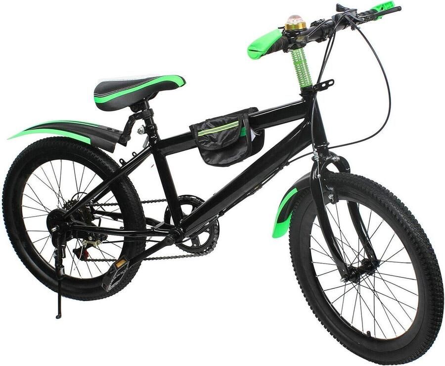 Kinderfiets Mountainbike sfiets Avontuurlijke Tochten Sterk Carbon Frame 20 Inch Wielmaat Groen