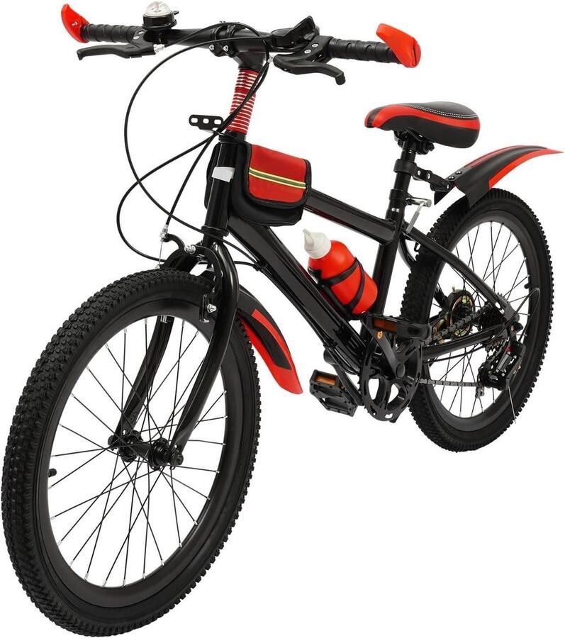 Kinderfiets Mountainbike sfiets Buiten Fietsen Dubbel Remsysteem 20 Inch Rood