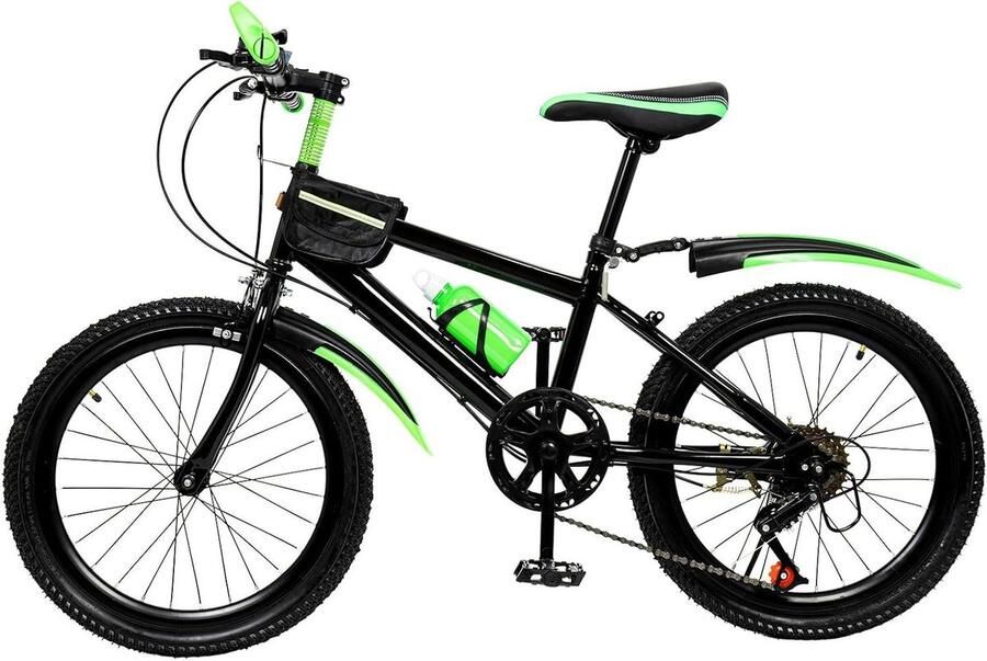 Kinderfiets Mountainbike sfiets sfiets Buiten Fietsen Dubbele Schijfrem 20 Inch Groen Rood
