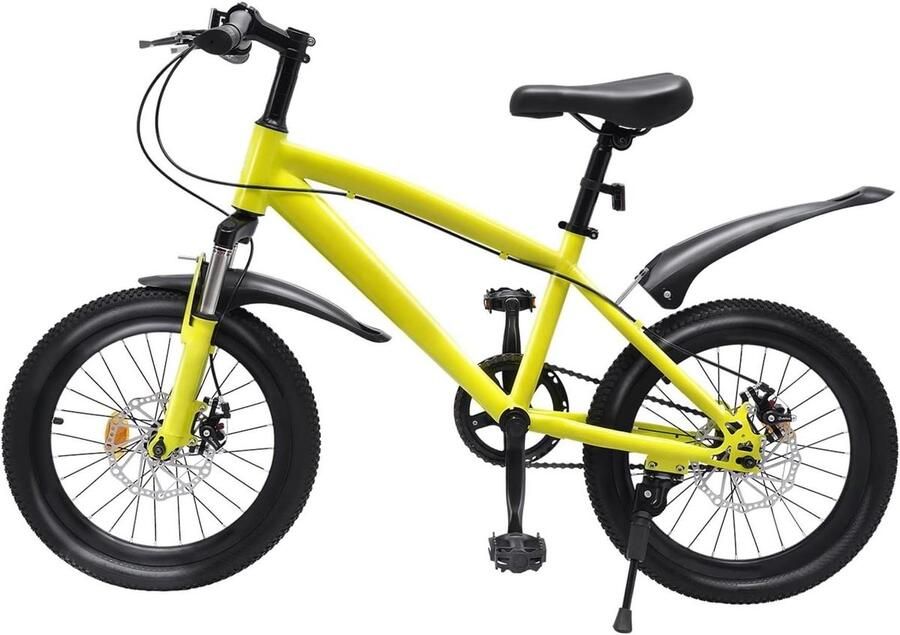 Kinderfiets Mountainbike sfiets sfiets Buiten Spelen Verstelbaar Zadel 18 Inch Blauw Geel Roze Wit Rood