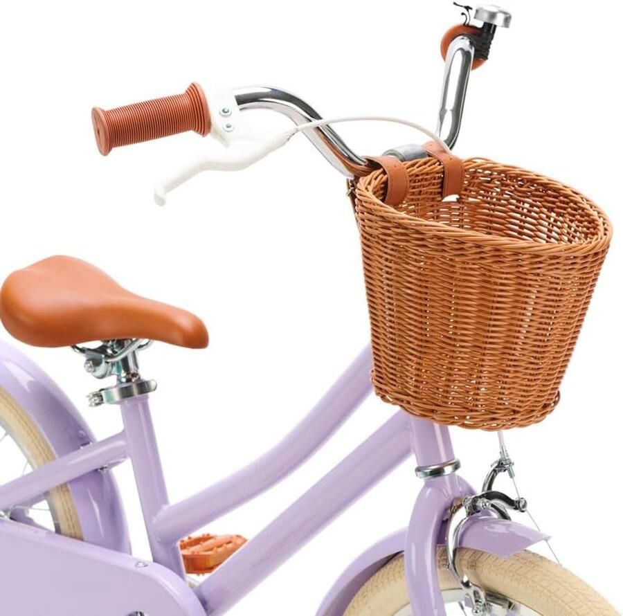 Kinderfiets Paars Loopfiets met wielen Leren fietsen Afneembare zijwieltjes 16 inch Paars
