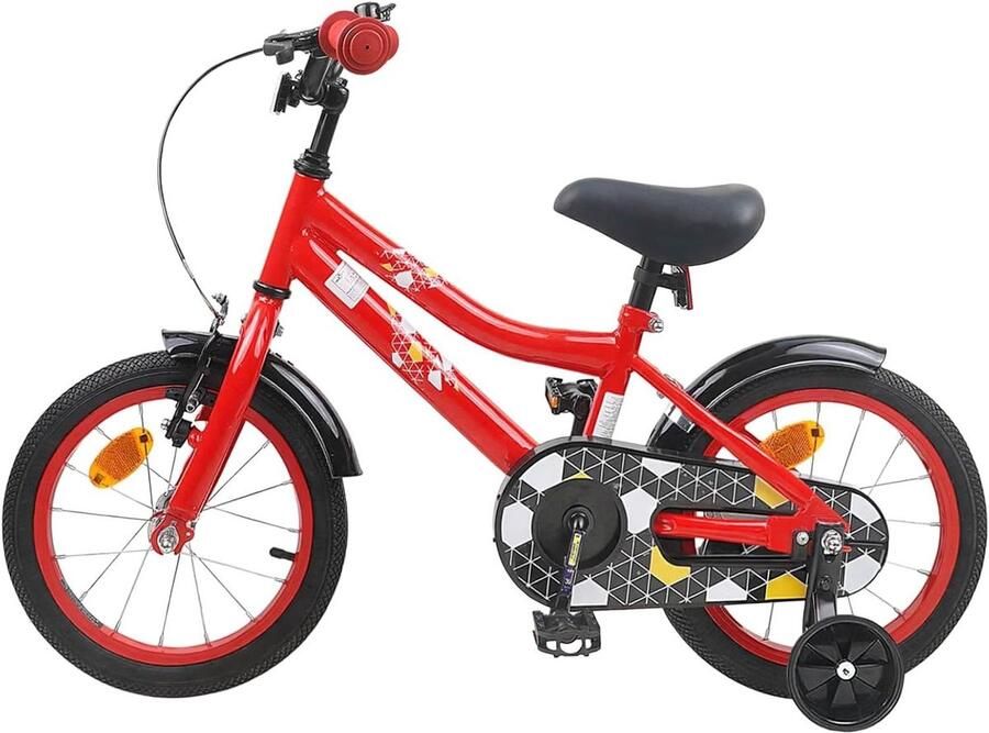 Kinderfiets Peuterfiets Loopfiets Avontuurlijke Rit Verstelbaar Stuur en Zadel 12 inch Rood