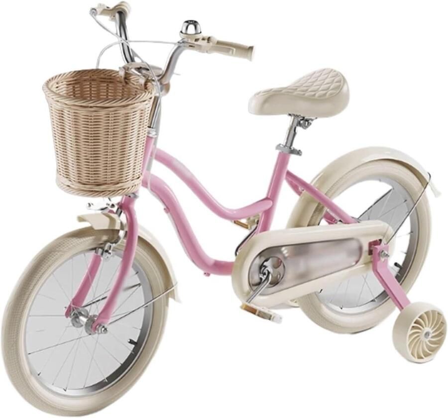 Kinderfiets Peuterfiets Loopfiets Leren Fietsen Dubbele Handrem 14 inch Roze