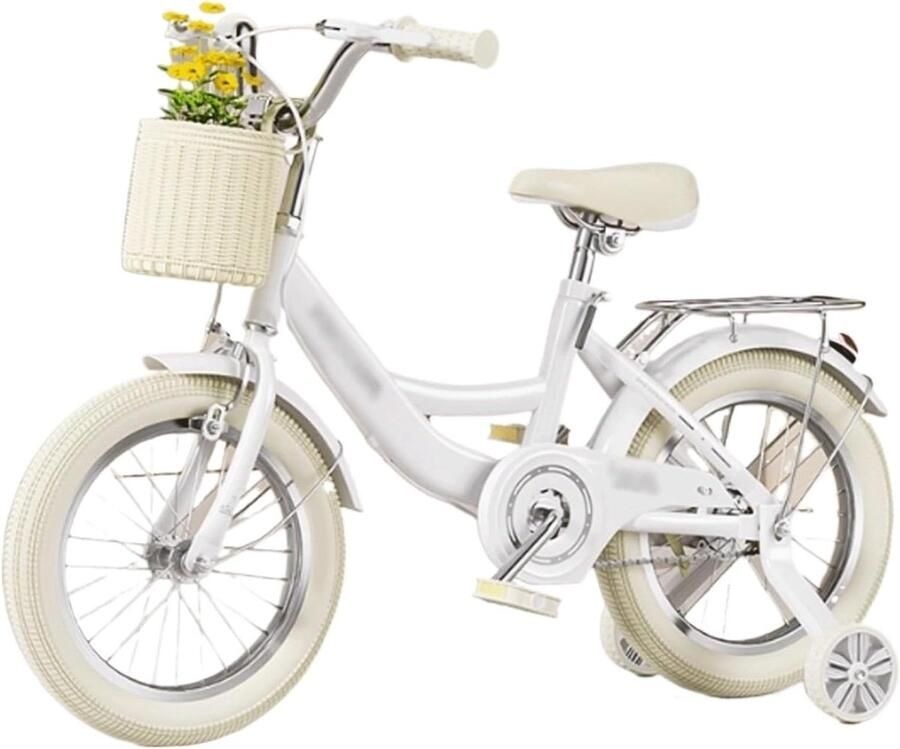 Kinderfiets Peuterfiets Loopfiets Leren Fietsen Dubbele Handrem 18 inch Wit