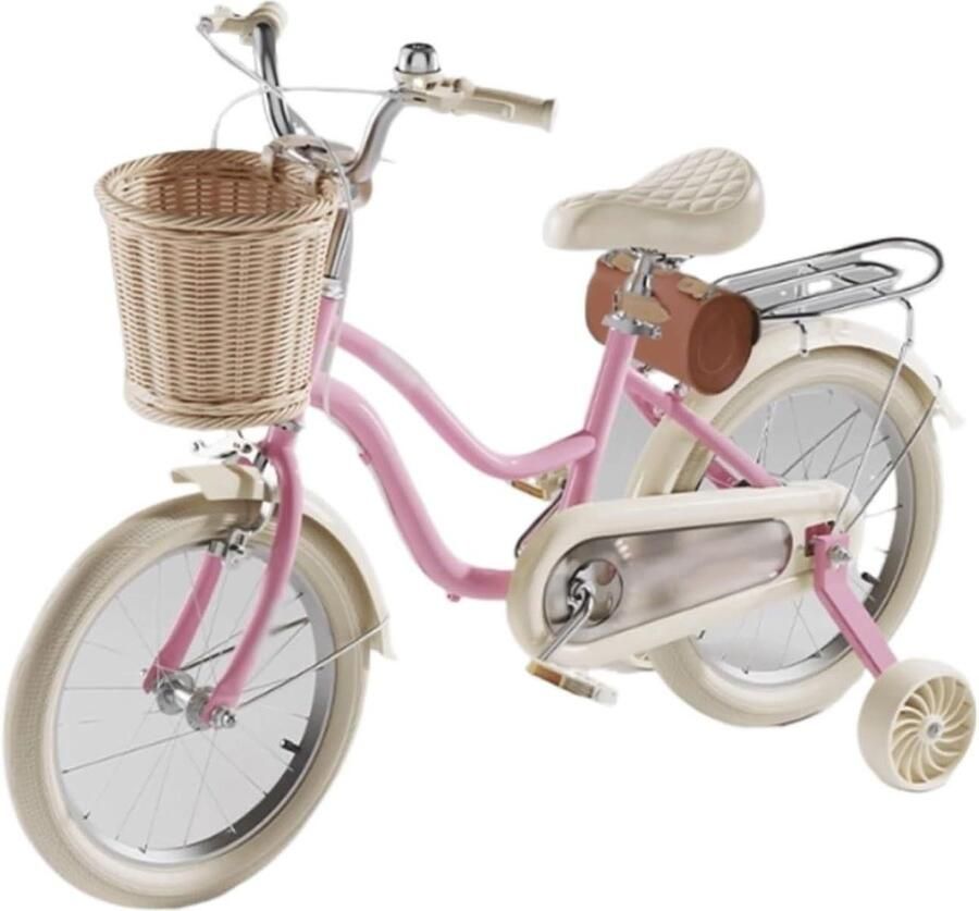 Kinderfiets Peuterfiets Meisjes Leren Fietsen Dubbele Handrem 12 Inch Roze