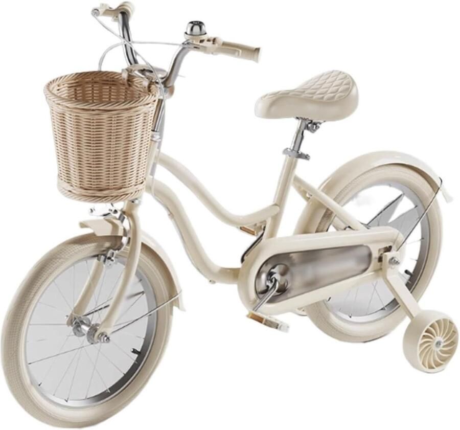 Kinderfiets Peuterfiets Rijfiets Leren Fietsen Dubbele Handrem 16 inch Wit