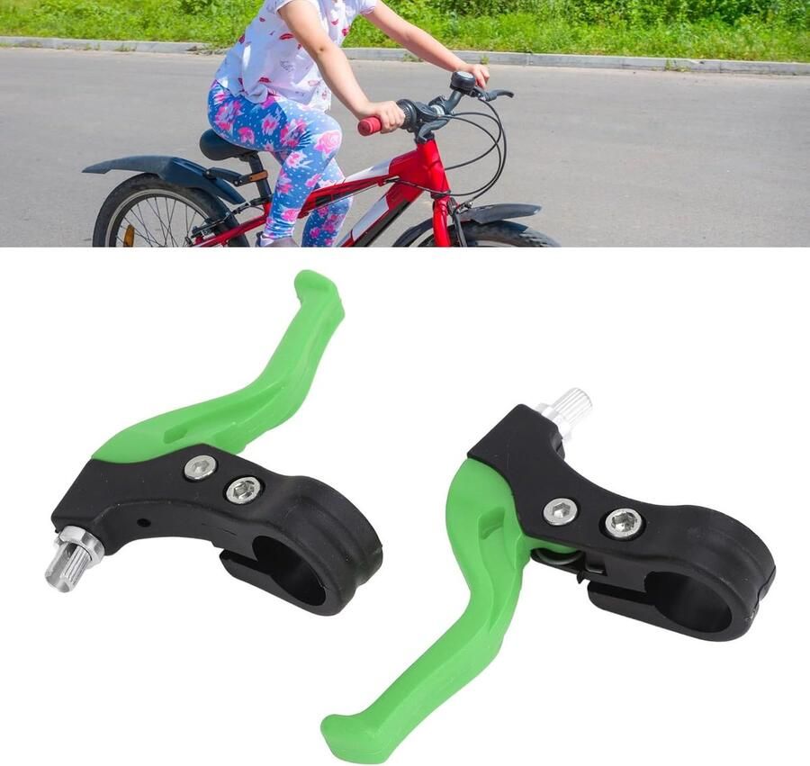 Kinderfiets Remhendel Fietsrem Handvat Veilig Fietsen Snel Verstelbaar 2.2 cm Stuurdiameter Groen