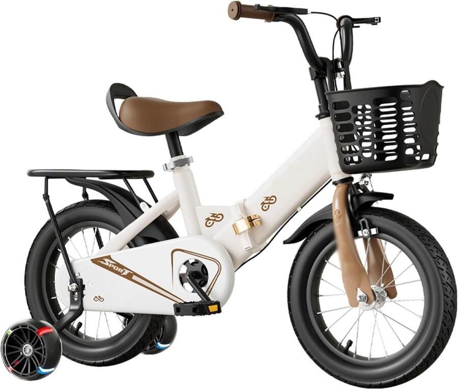 Kinderfiets Rijfiets Buiten spelen Opvouwbaar frame 18 inch Wit