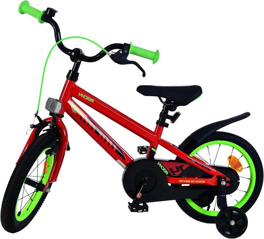 Kinderfiets Rood sfiets sfiets Leren Fietsen Veiligheid Voorop 14 inch Rood