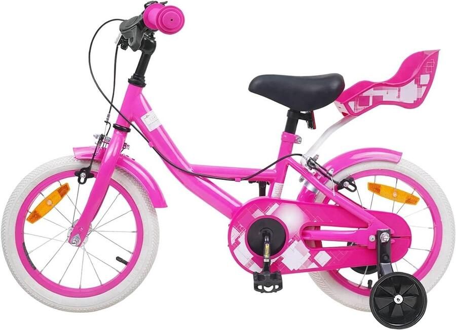 Kinderfiets Roze Loopfiets Peuter Eerste Fietsavonturen Stalen Frame 12 inch Roze