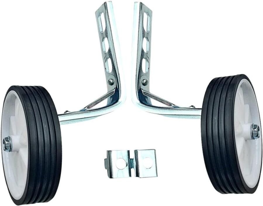 Kinderfiets Stabilisator Hulpwielen Set Fietsvaardigheid Leren Stevige Metalen Constructie 12-20 Inch Wit