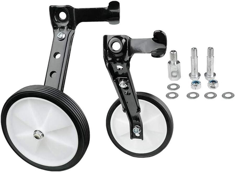 Kinderfiets Stabilisator Leermiddelen Wielen Fietsen Leren Versterkt Staal 16-24 inch Zwart