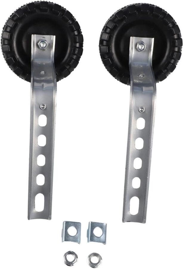 Kinderfiets Stabilisatoren Hulpwielen Fietsen Leren Verstelbaar & Stevig 12-20 inch Zilver