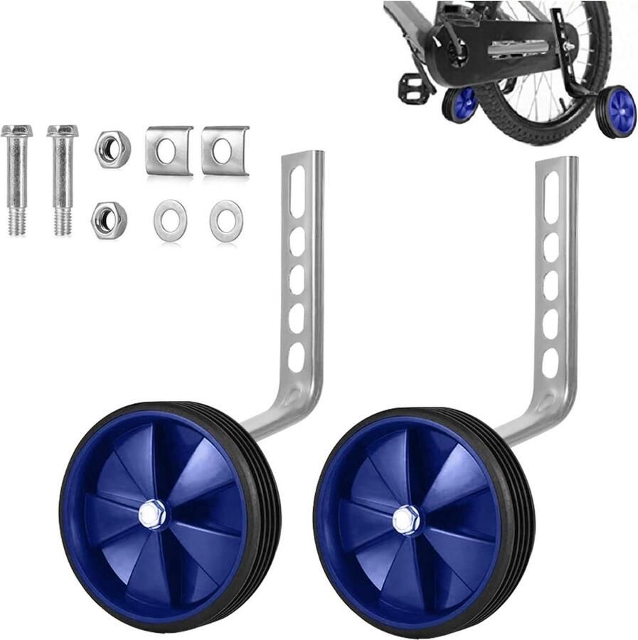 Kinderfiets Stabilisatoren Trainingswielen Fiets Leren Fietsen Robuust Driehoekig Ontwerp 11 Centimeter Blauw