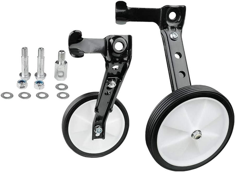 Trainingswiel Kinderfiets Leermiddelen Fietsen Leren Versterkt Staal 16-24 Inch Zwart