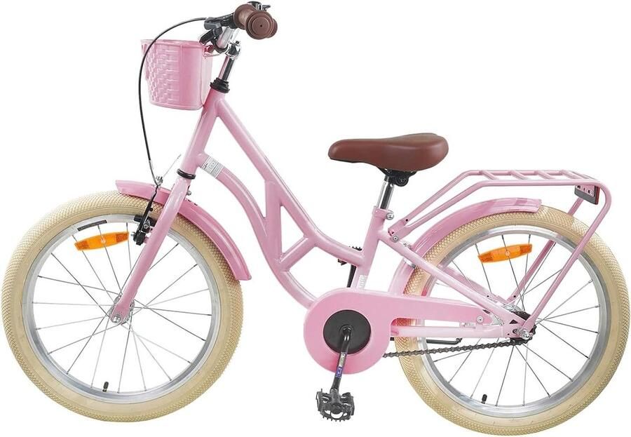 Kinderfiets Stadsfiets jeugd Buiten spelen Verstelbaar zadel 24 inch Lichtroze