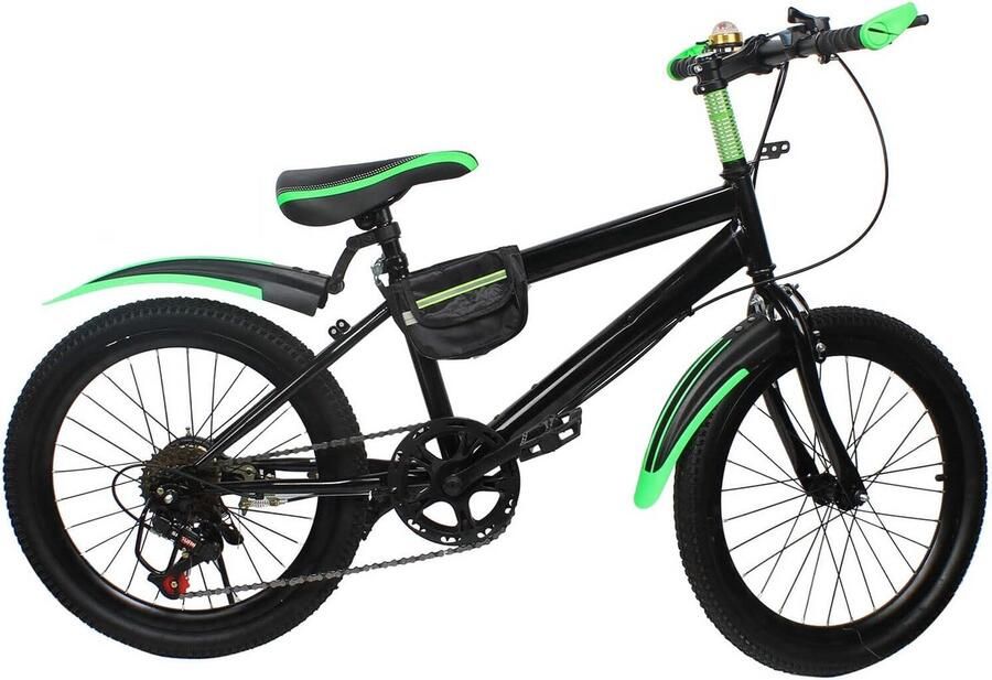 Kinderfiets Stadsfiets Mountainbike Buiten Sporten Dubbele Schijfrem 20 inch Groen